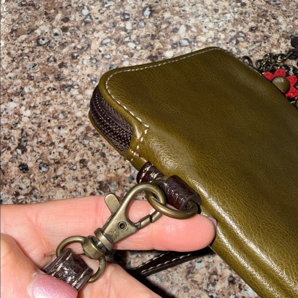 Chala Olive Crossbody Bag with Fox Accent - Picture 8 of 8